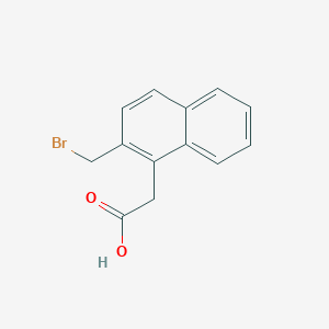 molecular formula C13H11BrO2 B11845179 2-(Bromomethyl)naphthalene-1-acetic acid 