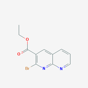 molecular formula C11H9BrN2O2 B11845193 Ethyl 2-bromo-1,8-naphthyridine-3-carboxylate 