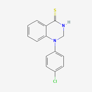 molecular formula C14H11ClN2S B11845210 1-(4-Chlorophenyl)-2,3-dihydroquinazoline-4(1H)-thione CAS No. 90070-95-4