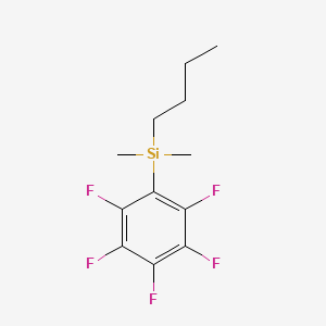 molecular formula C12H15F5Si B11845248 Butyldimethyl(perfluorophenyl)silane 