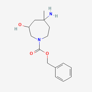 molecular formula C15H22N2O3 B11845266 Benzyl 5-amino-3-hydroxy-5-methylazepane-1-carboxylate 