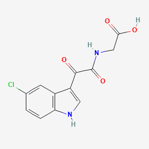 molecular formula C12H9ClN2O4 B11845311 N-[(5-Chloro-1H-indol-3-yl)(oxo)acetyl]glycine CAS No. 94732-43-1