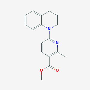 molecular formula C17H18N2O2 B11845332 Methyl 6-(3,4-dihydroquinolin-1(2H)-yl)-2-methylnicotinate 