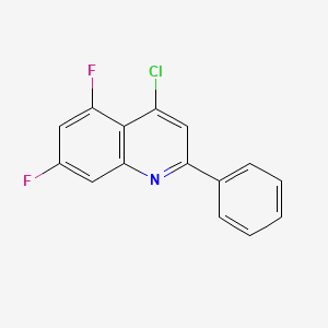 molecular formula C15H8ClF2N B11845363 4-Chloro-5,7-difluoro-2-phenylquinoline CAS No. 1155603-85-2