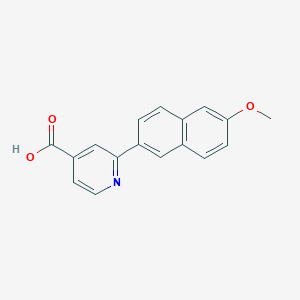 molecular formula C17H13NO3 B11845420 2-(6-Methoxynaphthalen-2-yl)isonicotinic acid 