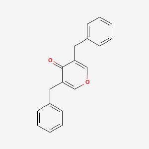 molecular formula C19H16O2 B11845428 3,5-Dibenzyl-4H-pyran-4-one 