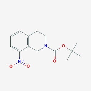 molecular formula C14H18N2O4 B11845464 tert-Butyl 8-nitro-3,4-dihydroisoquinoline-2(1H)-carboxylate 