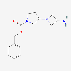 molecular formula C15H21N3O2 B11845485 Benzyl 3-(3-aminoazetidin-1-yl)pyrrolidine-1-carboxylate CAS No. 883547-52-2