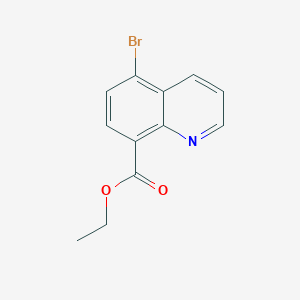 molecular formula C12H10BrNO2 B11845602 Ethyl 5-bromoquinoline-8-carboxylate 