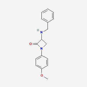 molecular formula C17H18N2O2 B11845624 3-(Benzylamino)-1-(4-methoxyphenyl)azetidin-2-one CAS No. 1706575-51-0