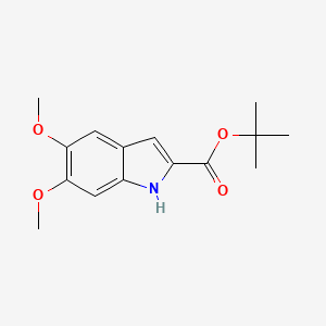 molecular formula C15H19NO4 B11845625 tert-Butyl 5,6-dimethoxy-1H-indole-2-carboxylate 