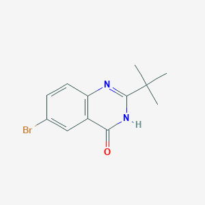 molecular formula C12H13BrN2O B11845651 6-Bromo-2-(tert-butyl)quinazolin-4(3H)-one 
