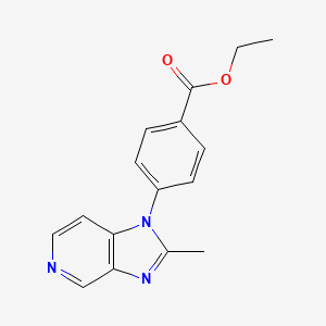 molecular formula C16H15N3O2 B11845669 Ethyl 4-(2-methylimidazo[4,5-C]pyridin-1-YL)benzoate CAS No. 912773-06-9