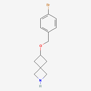 molecular formula C13H16BrNO B11845686 6-((4-Bromobenzyl)oxy)-2-azaspiro[3.3]heptane 