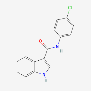 molecular formula C15H11ClN2O B11845691 N-(4-Chlorophenyl)-1H-indole-3-carboxamide CAS No. 26977-44-6
