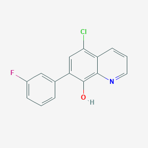 molecular formula C15H9ClFNO B11845696 5-Chloro-7-(3-fluorophenyl)quinolin-8-ol CAS No. 648896-50-8