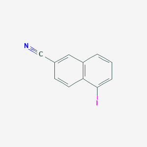 molecular formula C11H6IN B11845712 5-Iodo-2-naphthonitrile 