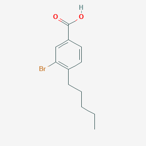 molecular formula C12H15BrO2 B11845742 3-Bromo-4-pentylbenzoic acid CAS No. 1131615-13-8