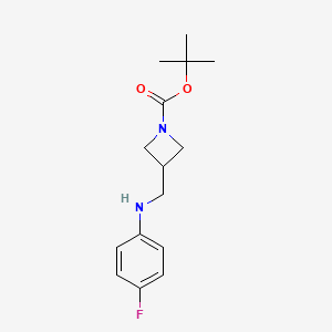 molecular formula C15H21FN2O2 B11845748 tert-Butyl 3-(((4-fluorophenyl)amino)methyl)azetidine-1-carboxylate CAS No. 887590-04-7
