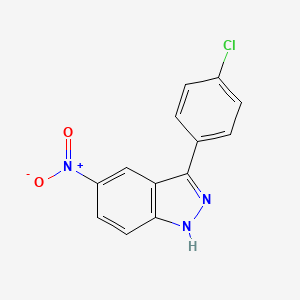 molecular formula C13H8ClN3O2 B11845794 3-(4-chlorophenyl)-5-nitro-1H-indazole CAS No. 1346808-74-9
