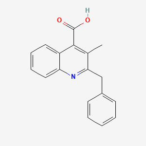 molecular formula C18H15NO2 B11845854 2-Benzyl-3-methylquinoline-4-carboxylic acid 