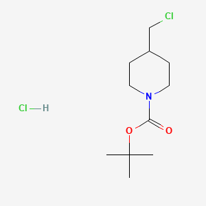 molecular formula C11H21Cl2NO2 B11845855 tert-Butyl 4-(chloromethyl)piperidine-1-carboxylate hydrochloride 