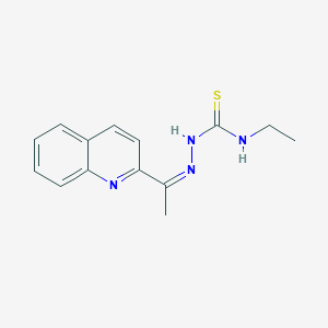 molecular formula C14H16N4S B11845908 N-Ethyl-2-(1-(quinolin-2-yl)ethylidene)hydrazinecarbothioamide 