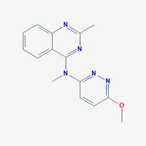 molecular formula C15H15N5O B11846042 N-(6-Methoxypyridazin-3-yl)-N,2-dimethylquinazolin-4-amine CAS No. 827031-63-0