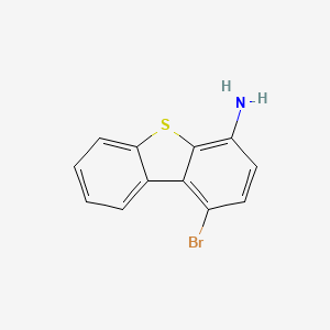molecular formula C12H8BrNS B11846066 1-Bromo-4-dibenzothiophenamine 