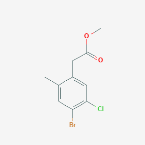 molecular formula C10H10BrClO2 B11846126 Methyl 2-(4-bromo-5-chloro-2-methylphenyl)acetate 