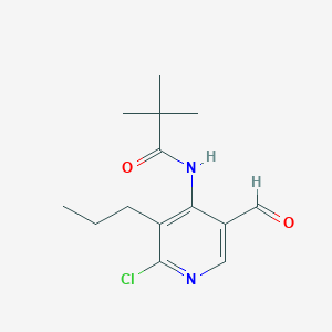 molecular formula C14H19ClN2O2 B11846163 N-(2-chloro-5-formyl-3-propylpyridin-4-yl)pivalamide 
