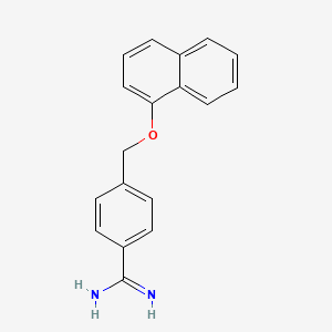 molecular formula C18H16N2O B11846165 Benzenecarboximidamide, 4-[(1-naphthalenyloxy)methyl]- CAS No. 57323-92-9