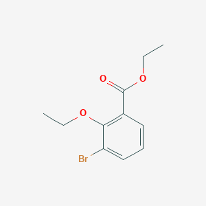 molecular formula C11H13BrO3 B11846231 Ethyl 3-bromo-2-ethoxybenzoate 