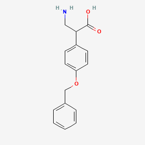 molecular formula C16H17NO3 B11846244 3-Amino-2-(4-(benzyloxy)phenyl)propanoic acid 