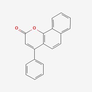 molecular formula C19H12O2 B11846252 2H-Naphtho[1,2-b]pyran-2-one, 4-phenyl- CAS No. 21568-07-0