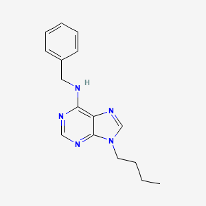 molecular formula C16H19N5 B11846301 N-Benzyl-9-butyl-9H-purin-6-amine CAS No. 41945-74-8