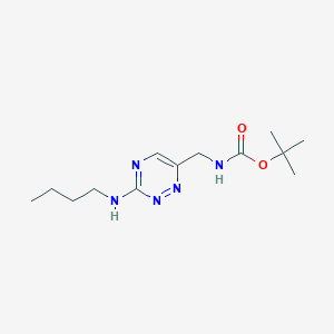 molecular formula C13H23N5O2 B11846305 tert-butyl N-{[3-(butylamino)-1,2,4-triazin-6-yl]methyl}carbamate CAS No. 2081124-53-8