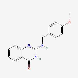 molecular formula C16H15N3O2 B11846307 2-((4-Methoxybenzyl)amino)quinazolin-4(1H)-one CAS No. 61741-42-2