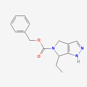 molecular formula C15H17N3O2 B11846316 Benzyl 6-ethyl-4,6-dihydropyrrolo[3,4-c]pyrazole-5(1H)-carboxylate 
