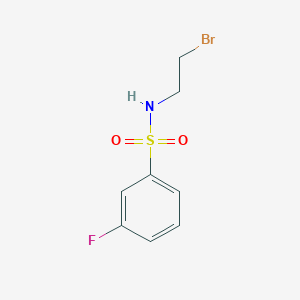 molecular formula C8H9BrFNO2S B11846318 N-(2-Bromoethyl)-3-fluorobenzenesulfonamide 