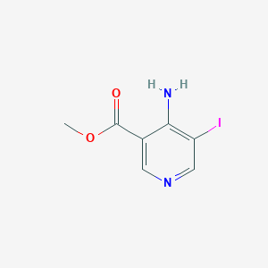 molecular formula C7H7IN2O2 B11846355 Methyl 4-amino-5-iodonicotinate 