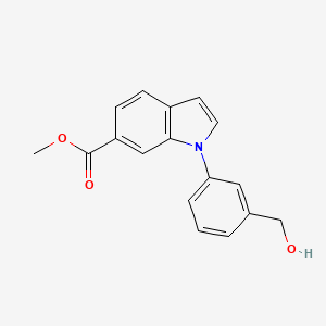 molecular formula C17H15NO3 B11846376 Methyl 1-(3-(hydroxymethyl)phenyl)-1H-indole-6-carboxylate 