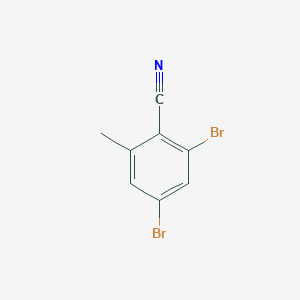 molecular formula C8H5Br2N B11846388 2,4-Dibromo-6-methylbenzonitrile 