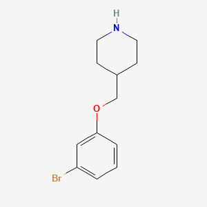 molecular formula C12H16BrNO B11846410 4-(3-Bromophenoxymethyl)piperidine CAS No. 189618-33-5