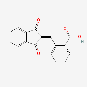 molecular formula C17H10O4 B11846415 2-[(1,3-Dioxo-1,3-dihydro-2H-inden-2-ylidene)methyl]benzoic acid CAS No. 61499-33-0
