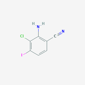 molecular formula C7H4ClIN2 B11846419 2-Amino-3-chloro-4-iodobenzonitrile 