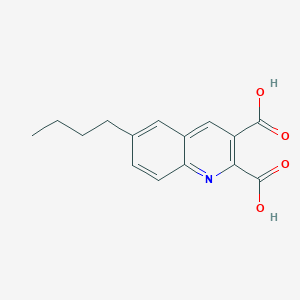 molecular formula C15H15NO4 B11846467 6-Butylquinoline-2,3-dicarboxylic acid CAS No. 92513-53-6