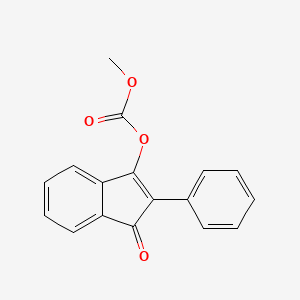 molecular formula C17H12O4 B11846472 Methyl 1-oxo-2-phenyl-1H-inden-3-yl carbonate 