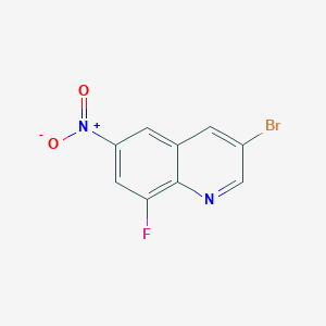 molecular formula C9H4BrFN2O2 B11846496 3-Bromo-8-fluoro-6-nitroquinoline 