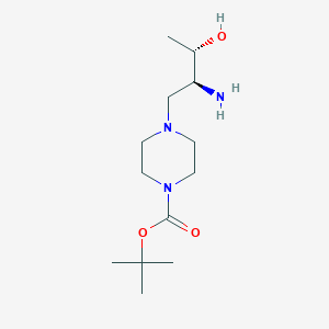 molecular formula C13H27N3O3 B11846524 tert-Butyl 4-((2S,3S)-2-amino-3-hydroxybutyl)piperazine-1-carboxylate 